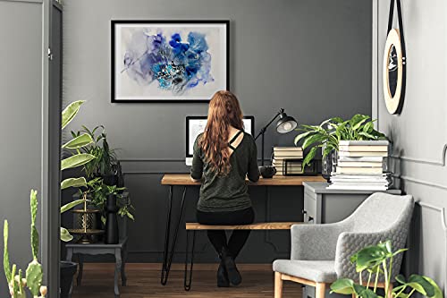 Tableau fleurs d'abstrakcja cadre en bois MDF 70x50 cm Tulup