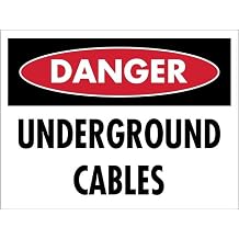 Danger Underground Cables 8"x12" Aluminum Sign - Rust-Resistant, Weather-Durable, Easy to Mount