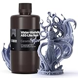 ELEGOO Water Washable ABS-Like 3D Printer Resin Ceramic Grey 1000g, High Performance, Durable, Low Odor, 3D Resin for 405nm MSLA LCD DLP Resin 3D Printers