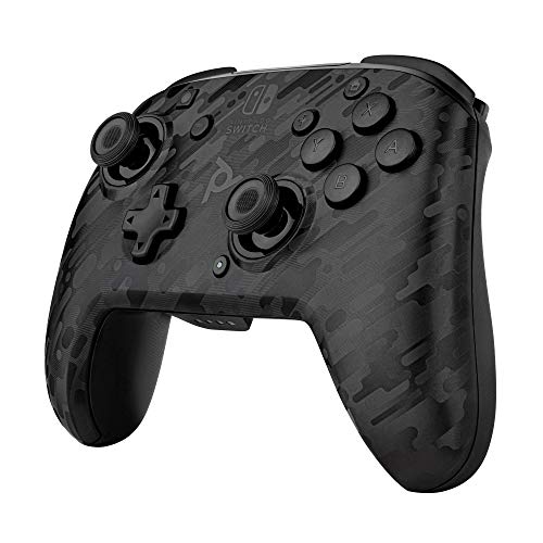 Pdp Gaming Faceoff Deluxe Wireless Switch Pro Controller - Black Camo / Camouflage - Officially Licensed By Nintendo - Customizable Buttons, Sticks, Triggers, And Paddles - Motion Sensing Controllers #TOP2