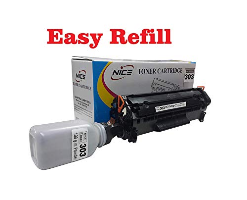Image of NICE Easy Refill 303 for Canon LBP 2900, 2900B, 3000, L11121E - Black, High Yield - Toner Cartridge + Easy Refill Powder