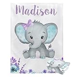 Personalized Baby Swaddle Blanket with Name Receiving Baby Blanket Customized Blanket Soft Lightweig