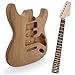 DIY Electric Guitar Kit with Mahogany Body,6 Strings Electric Guitar Kits W/Maple Neck, Rosewood Fretboard, All Accessories Included Build Your Own Guitar (ZFGK001M)