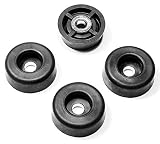 4 Medium Round Rubber Feet - .312 H X .875 D - Made in USA - Food Safe, Cutting Boards, Electronics,