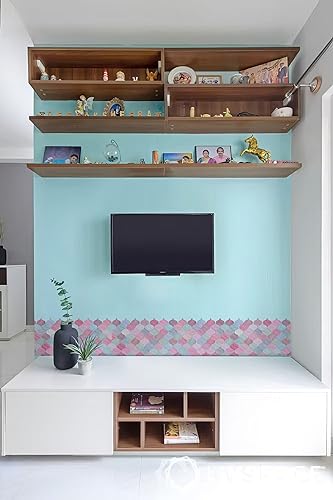 Image of WallDesign Mosaic Lantern Pink Violet Shades - 4ft x 9.75 inch Durable Surface Decoration Film for Kitchen, Cabinet, Table, Furniture, Wall, Bathroom, Door, Refurbishment