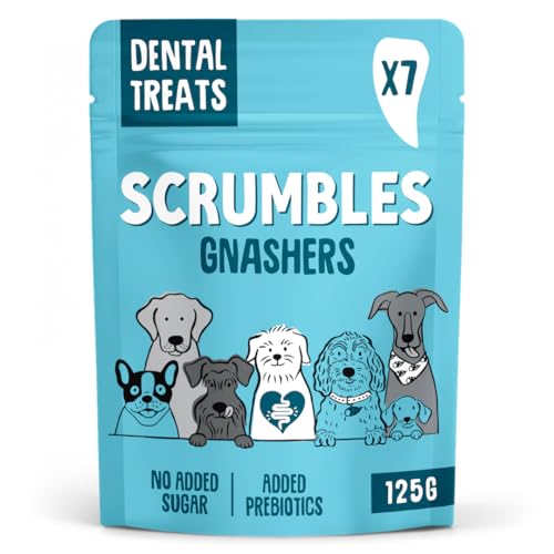 Scrumbles Gnashers Daily Dental Sticks for Dogs Single Pack of 7 Packaging may vary