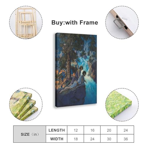 Toile cascade Maxfield Parrish pour habiller un mur vide de bureau - 7