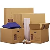 ボックスバンク ダンボール 段ボール 引っ越しセットLL(3~4人用)●ダンボール箱(大・中)30枚、布団袋 2個、ボーガスペーパー 2巻、クラフトテープ 2巻 ZH11-0030-a3