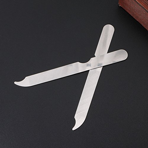 Parts Express Stainless Steel Metal Nail File, Double Side Fingernail Toenail Files Metal File Buffer Fingernails Toenails Art New Pedicure Tool For Salon And Home Manicure Files (F, 10) #TOP3