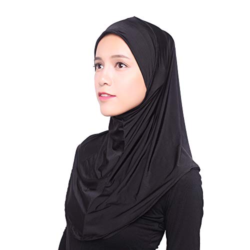 HANYIMIDOO Women’s Muslim Cover Ice Silk Hijab Headscarf3