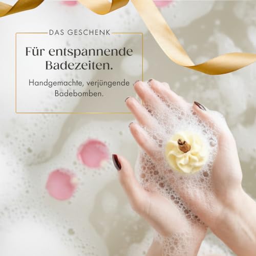 Foto von Satin Naturel 7 Luxuriöse Bio Badebomben, Wellness Geschenkset