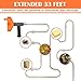 Drain Snake Auger 33 Feet, Plumbing Snake Drain Hair Clog Removal Tool, Heavy Duty Toilet Snake Auger, Sink Unclogger Drain Cleaner Tool for Bathroom Kitchen Tub Shower Drain Clog Remover with Gloves