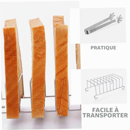 YARNOW Grille À Pain Pour Friteuse À Air Support Pain De Mie Air Fryer Avec Pince Alimentaire Accessoire Réutilisable Et Portable Pour Friteuse À Et Grille- Pour Usage Domestique – vue 3
