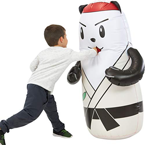 Taylor Toy Inflatable Punching Bag for Kids - Free-Standing Bounce Back Punching Bag - Bop Bag (Panda) - Thumbnail 2
