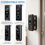 Doorbell Mount for eufy Video Doorbell E340/C31/C30/C210/S330/S220, Adjustable Angle from 35-145° for Wider View, Weather-Resistant Wedge Wall Bracket for eufy Doorbell, No Drilling/Screw Installation