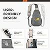 SKYSPER Sling Bag RFID Crossbody Sling Backpack Cross Body Shoulder Bag Travel Hiking Daypack for Women Men(Beige) #3