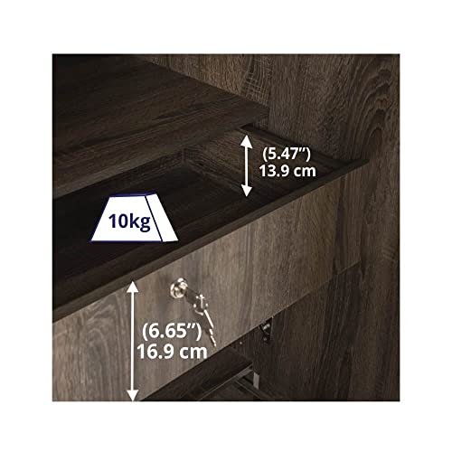 Image of Wakefit Wardrobe | 1 Year Warranty | Engineered Wood Almirah, Cupboard for Clothes Storage | 4 Door, Mirror, 1 Drawer, 2 Hanging Space | Cashmere - Napa Oak