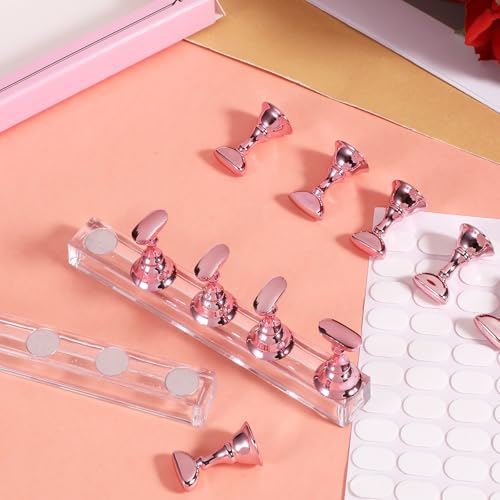 Nail Stands acrílico soporte para uñas 2 sets miniatura 7