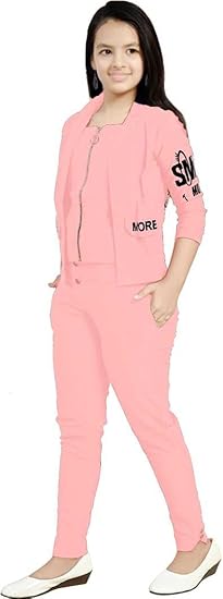 CUPIDVIBE Girls Cotton Lycra 2 PCs Maxi Dress (Lemonade)