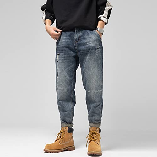 Pantalones rectos retro para hombre DGHM-JLMY miniatura 3