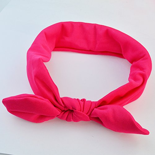 Miayon Women Hair Bands Bows Knot Headbands Rabbit Ear Headwraps Turban Hairband Hair Accessories 10Pcs Solid Color For Woman Girls #TOP3
