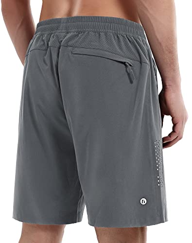 Shorts esportivos masculinos HIFEOS, para corrida, tênis, academia, treino, 12,7 cm/17,8 cm/22,9 cm,