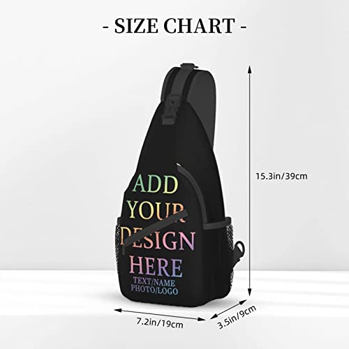 Custom Sling Backpack Personalized Crossbody Sling Bags Leisure Sports Outdoor Custom Bag for Women Men Backpack Optional Color Add Your Name Logo Text or Image Here3