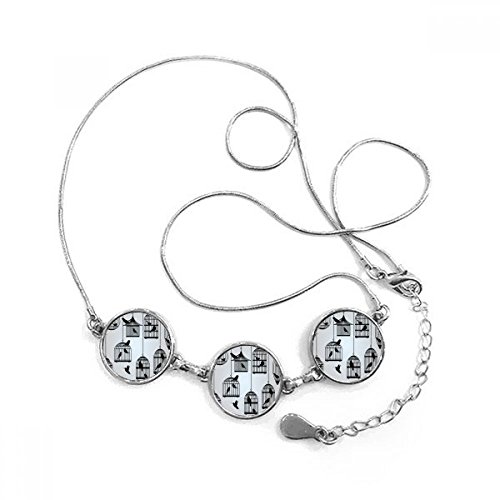 Pendentif rond cage à oiseaux avec sa chaîne fine aux finitions soignées