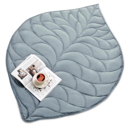 Image of Kaisa Weighted Blanket for Adults 7lbs 41 inch x 53 inch, Soft Heavy Cozy Luxury Crystal Velvet Small Weighted Lap Blanket, All-Season Blanket, Machine Washable, Light Grey-Blue