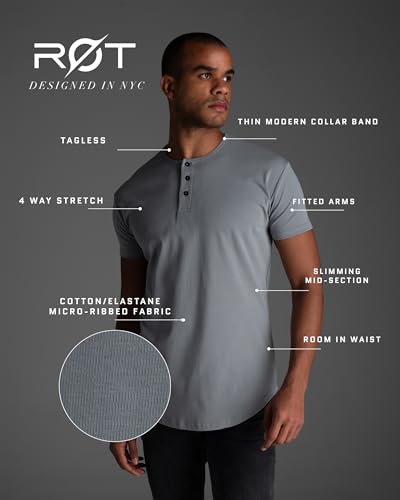 Curved Hem Henley Men's Origin T-Shirt2