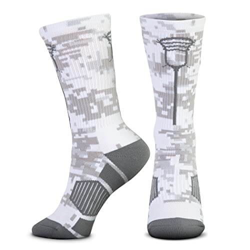 ChalkTalkSPORTS Lacrosse Performance Crew Socks - Retro Stick - Youth & Adult - Multiple Colors - Lax Mid-Calf Socks2