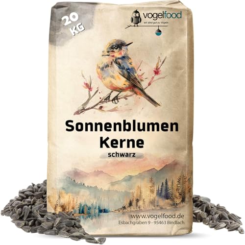 Preisvergleich Produktbild Sonnenblumenkerne schwarz 2x10 kg erstklassige Qualität Wildvogelfutter