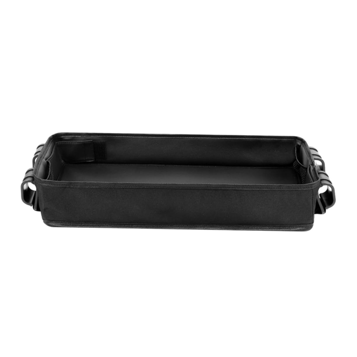 ERINGOGO Vassoio Snack per Passeggino, Organizer da Viaggio in Tela, Fissaggio a Clip, Leggero e Stabile, per Ragazzo Ragazza e Ragazzo Ragazza | Canvas Nero, Design Lussuoso, Leggero e Portatile per Viaggio, Attacco Maniglia Regolabile