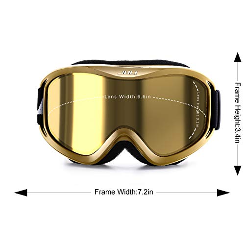 Juli Snowboard & Ski Goggles - Premium Snow Goggles (Gold) #TOP1