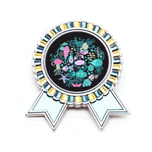 Broche en forme de pieuvre en métal M, le cadeau idéal pour les passionnés d'organisme marin