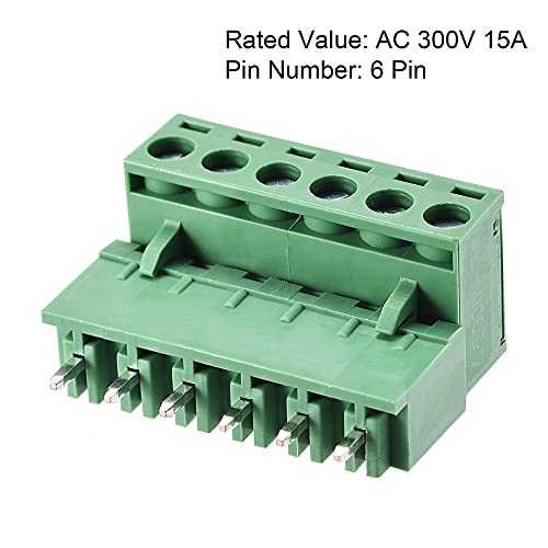 Cermant 20 Set 6 Pin 5.08Mm (0.2Inch) Pitch Male Female Pcb Screw Terminal Block Plug Connector Panel Mount Diy (5.08Mm-6P-10Set) #TOP4