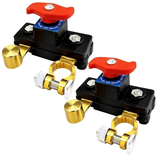 Car Battery Cut Off Switch, High Conductivity Pure Copper Battery Disconnect Switch with Stable Power Transmission, Battery Power Cut-Off Switch for Car Truck RV Boat（1pcs）