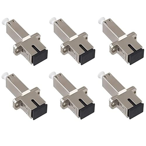 Pack 6 adaptadores fibra óptica SC hembra a LC hembra