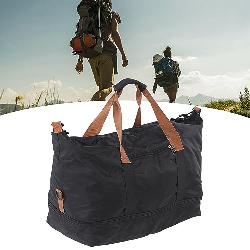 Zerodis Travel Organizer Cloth Shoulder Weekender Overnight Bag for Workout Travel Duffel Bag Oxford (Black)3