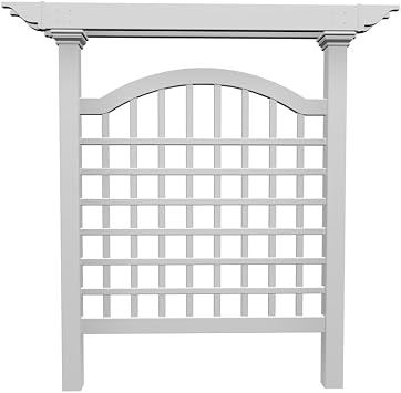 Vita Manchester White Vinyl Trellis 60 x 82 PVC Lattice Privacy Screen for Climbing Plants & Vines, BPA & Phthalate-Free, Durable Outdoor Garden Decor, Easy Installation, Weather-Resistant