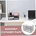 TEHAUX Desk File Organizer Document Rack for Home Office Lightweight Vertical Magazine Holder Layered Storage for Books Files Modern Design for Clutter Spaces