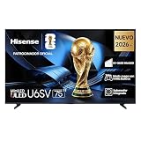 Hisense televisión U6S Pantalla 75“ Pulgadas,Mini-LED 4K AI Smart TV,144Hz Nativos，Procesador Hi-View AI，IMAX Enhanced,Subwoofer...