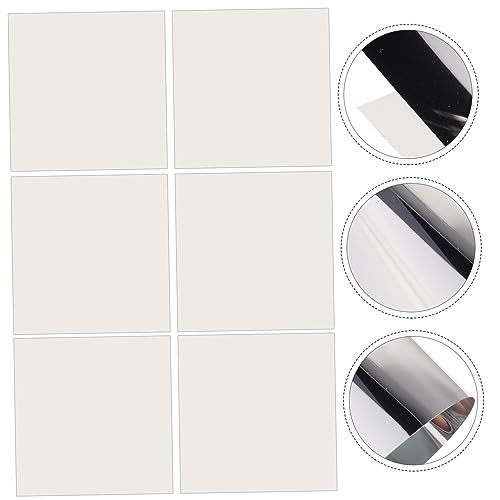 BIUDECO 6 Peças decoração adesivo de espelho quadrado para quarto adesivos espelho quadrado adesivo