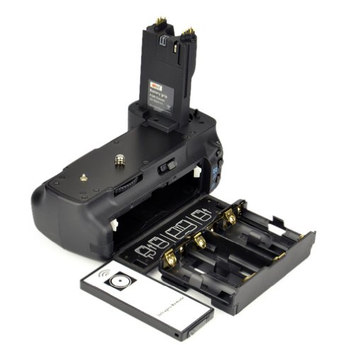 DSTE Multi Power   Batería para empuñadura de cámaras Canon EOS 5D Mark II y 5D2 (incluye control remoto, equivalente a BG E6)