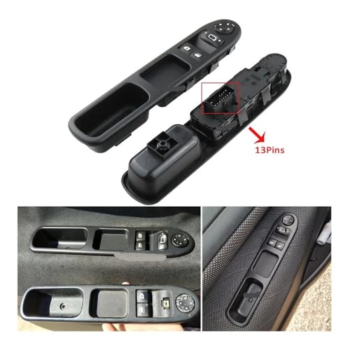 Bouton commande lève-vitre électrique 6554QC pour 207 Berline et Break de 2006 à 2014 - 3