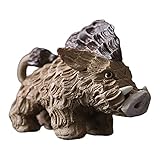 TOYANDONA Jungle Animal Figurine Prehistoric Pig Animal Figurines Pottery Clay Pig Statue Ice Age An