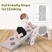 Klettergerüst Indoor, 3 in 1 Kinderrutsche, Baby Klettergerüst, Grau
