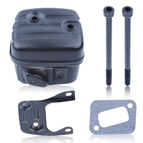 Haishine Silenciador de silenciador de escape con kit de junta de tornillo de soporte para Husqvarna 350 353 346XP 345 340 E EPA motosierra # 503862803 Reemplazar parte
