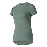 Tejido transpirable Climalite adidas Prime tee Camiseta de Manga Corta, Mujer, Verde (vertra), S