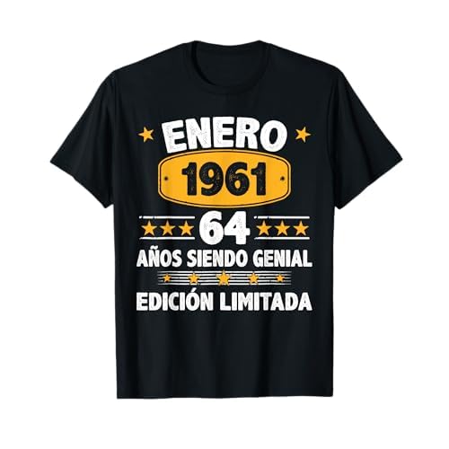 Enero 1961 64 Años Hombre Cumpleaños Regalo Enero 1961 Camiseta